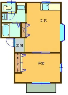 百里スカイハイツII【2階】の間取り