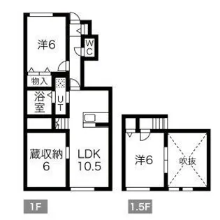 ランドスケープ泉が丘【1階】の間取り