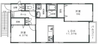 メゾン ド リリアン祇園【2階】の間取り