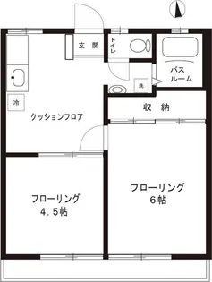 コーポラス幸【1階】の間取り