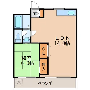 第16オオタビル【7階】の間取り