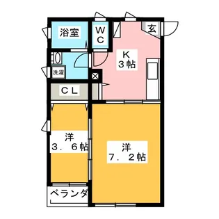 リ・エルム【1階】の間取り