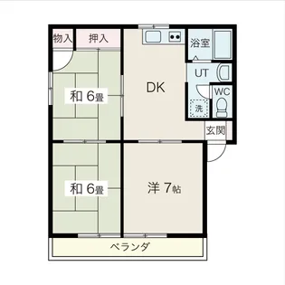 ガーデンハイツ野木【1階】の間取り