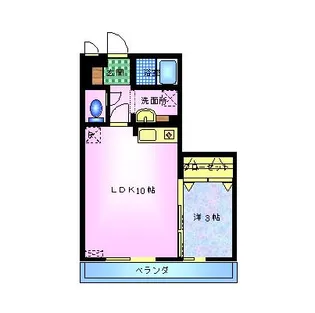 フルール・ド・ヴェールI棟【3階】の間取り