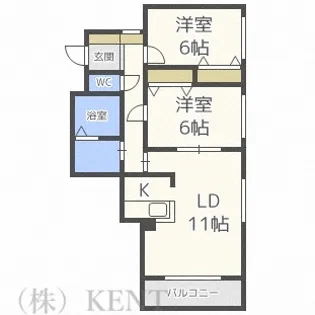 ハーモニー6 7【2階】の間取り