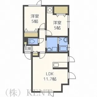 オーズコテージ【2階】の間取り