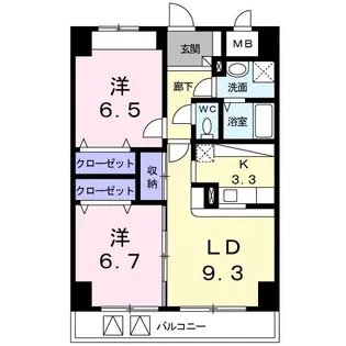 ティアラ【3階】の間取り
