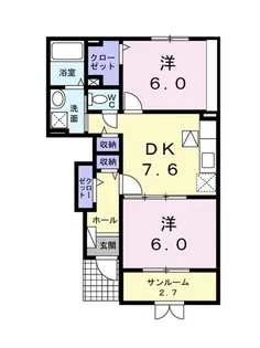 テルヌーラ B【1階】の間取り