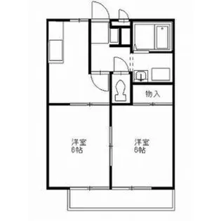 陽だまりハイツ2000 A【2階】の間取り