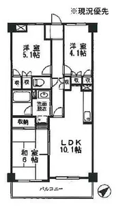 エクレール横浜【4階】の間取り