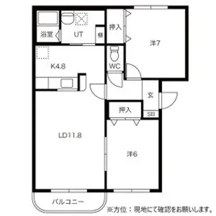 ローズヴィレッジ【3階】の間取り