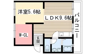 ロンサール高間【3階】の間取り
