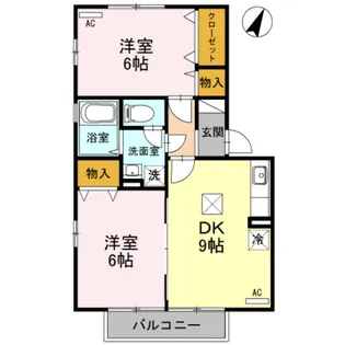 ルピナ経堂【1階】の間取り