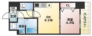 メイクス天王寺南【2階】の間取り
