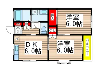 ドミールB【2階】の間取り