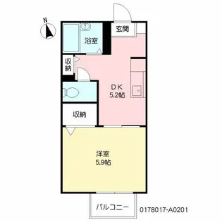 本町壱番館 A棟【2階】の間取り