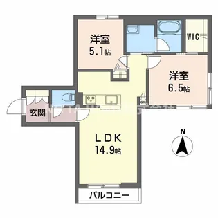 シャーメゾン英和【2階】の間取り