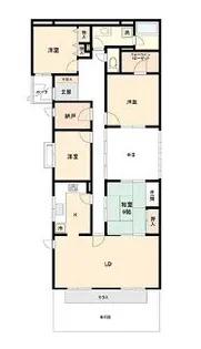 ロイヤルヒルズ東生駒【1階】の間取り
