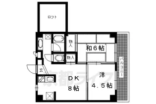 ウエストヒルズ【6階】の間取り