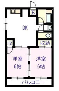 香久池マンション【6階】の間取り