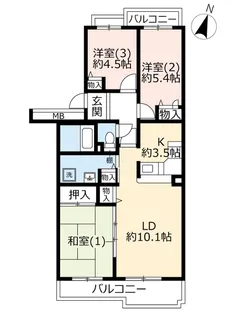 URコンフォール大宮植竹【4階】の間取り