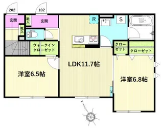 Colo・rituraU【1階】の間取り