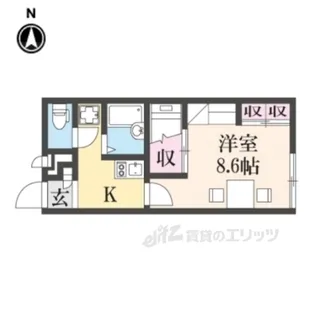 レオパレス花水木【1階】の間取り