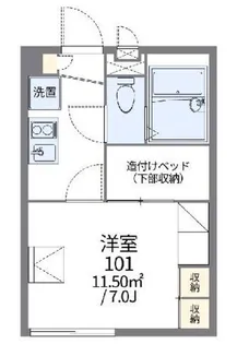 レオパレス若宮【2階】の間取り