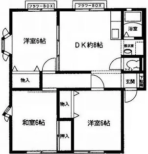 サンクレールN【1階】の間取り