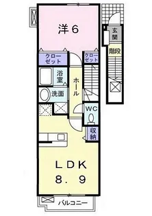 セレノ東雲【2階】の間取り