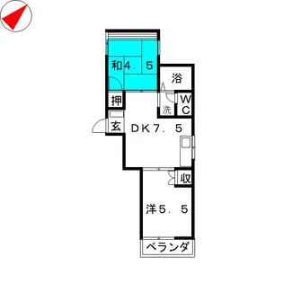 第2加藤ハイツ【1階】の間取り