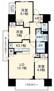 BLESS宮崎台【8階】の間取り