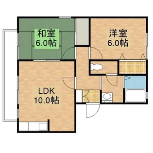 ハイカムールふじやま A【2階】の間取り
