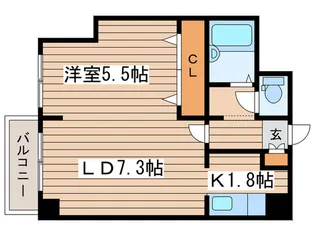 ハウスオブリザ平岸参番館【3階】の間取り