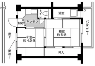 ビレッジハウス朝日ヶ丘2号棟【3階】の間取り