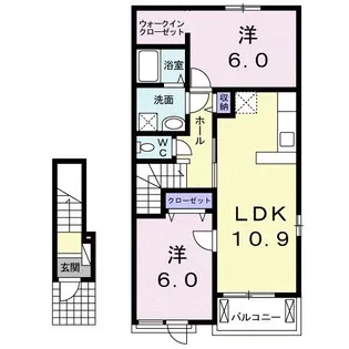 サニーガーデン新栄II【2階】の間取り
