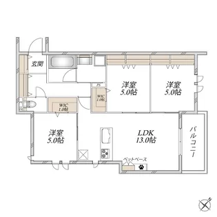 リュウ参番館【3階】の間取り