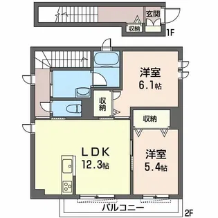 Maison Reve メゾンレーヴ【2階】の間取り