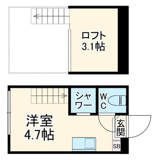 ハーモニーテラス柳町【2階】の間取り