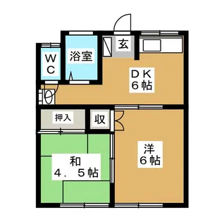 ハイツ小岩井A【1階】の間取り