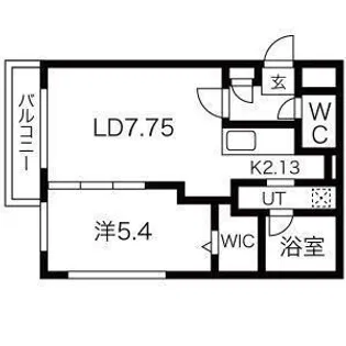 ラナチュール琴似【2階】の間取り