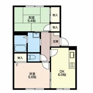 T.TOWNサンヒルズA【1階】の間取り