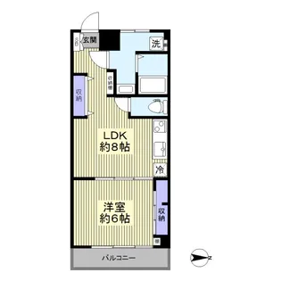 ジュウエル城西【8階】の間取り