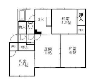 若草401マンション【4階】の間取り