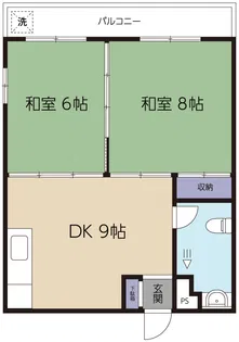 福島マンション【4階】の間取り