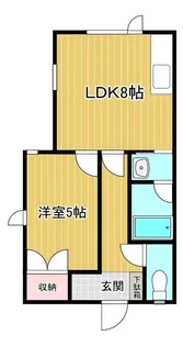 サンハイツ(緑ヶ岡)【1階】の間取り