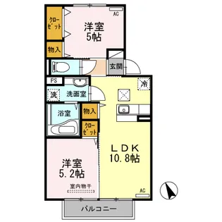 サニーコートヴィラ II【1階】の間取り