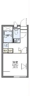 レオパレス広瀬ストリートルーム【1階】の間取り