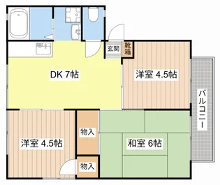 エクセレントハイツ【2階】の間取り