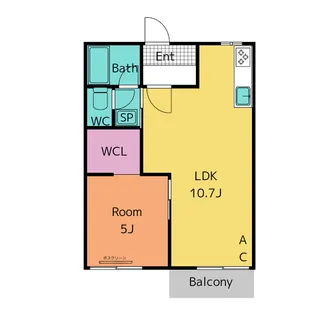 フォーブル八帖 B【2階】の間取り